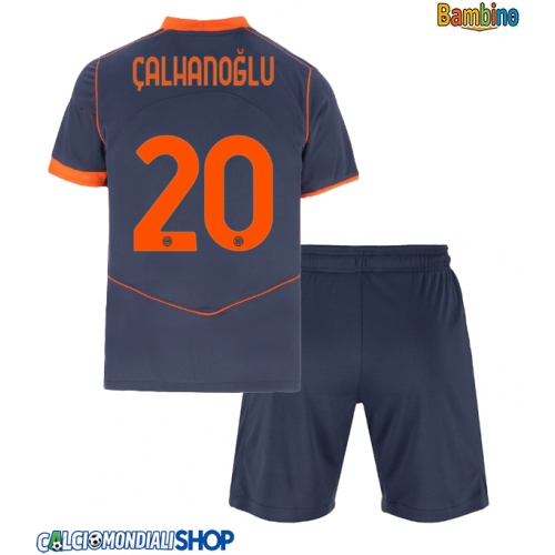 Maglie da calcio Inter Milan Hakan Calhanoglu #20 Terza Maglia Bambino 2025-26 Manica Corta + Pantaloni corti)